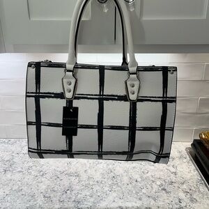 Wilson Leather white  and black Maggie Bag